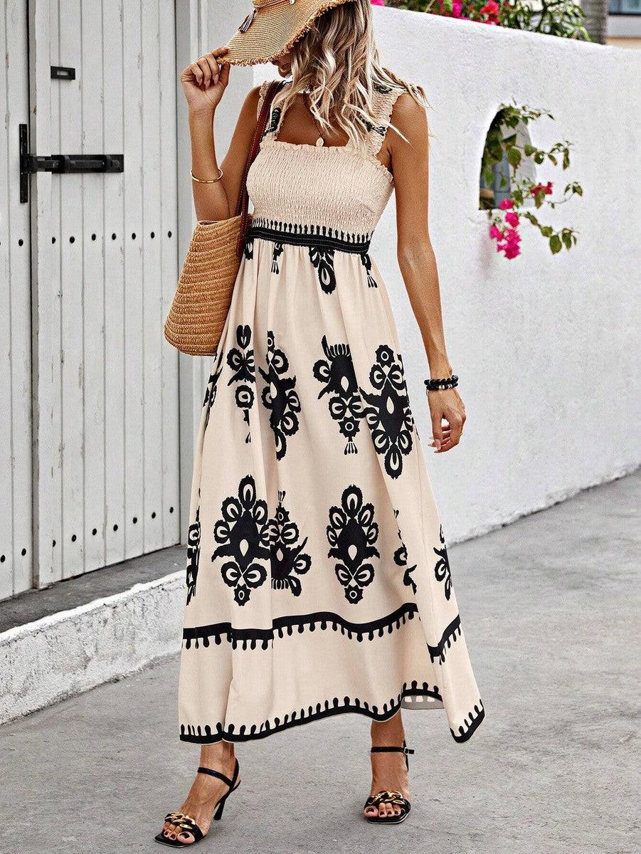 Lola | Soft Apricot Sleeveless Maxi Dress