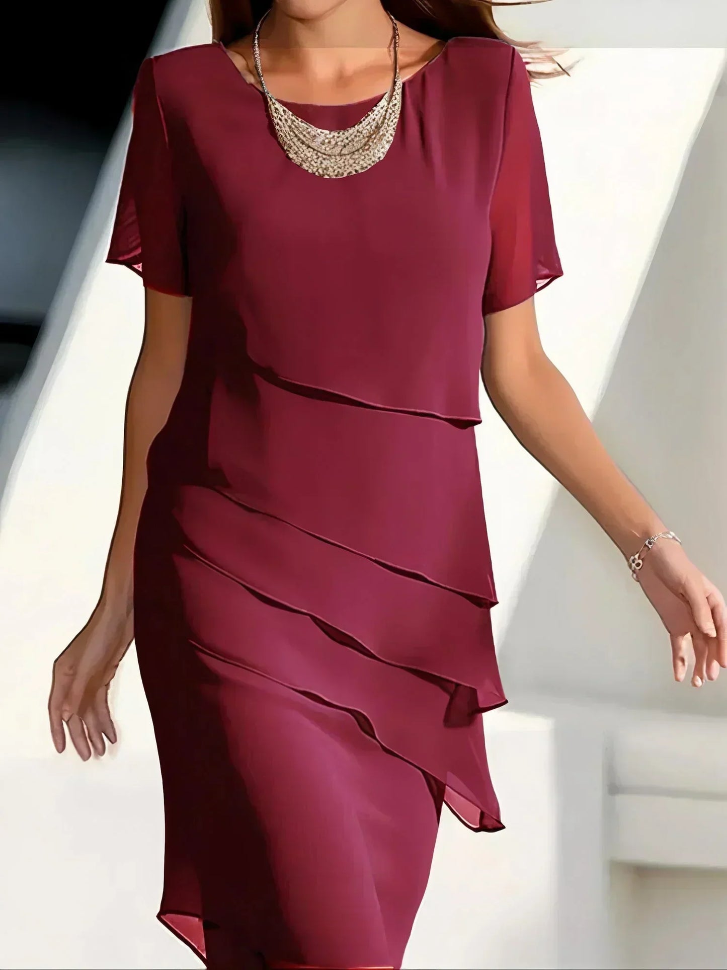 Mona™ - Elegant Dress with Tummy Coverage