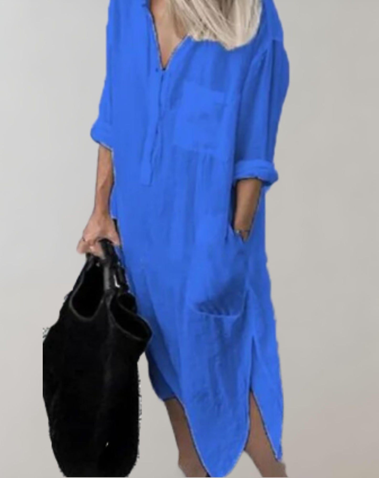 Sienna | Effortless Long Sleeve Dress with Side Pockets